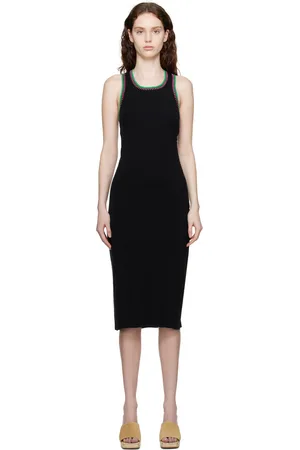 Frame Robe midi noire en crochet édition Julia Sarr-Jamois