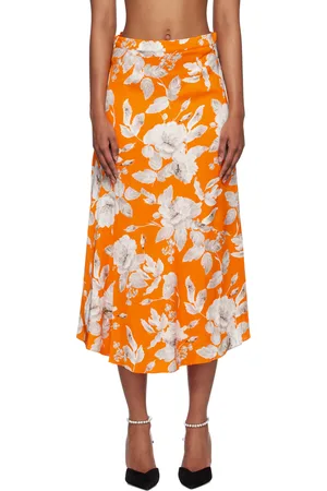 Erdem Jupe midi Griselda orange