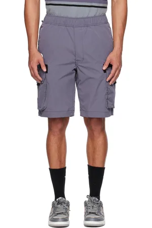 A Bathing Ape Short cargo mauve à écusson
