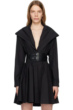 Alaïa Justaucorps noir à capuche