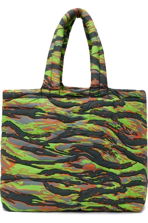 ERL Moyen cabas vert à motif camouflage