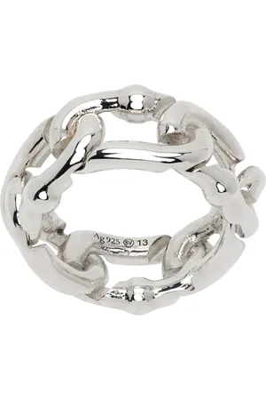 Bottega Veneta Bague argentée en chaine