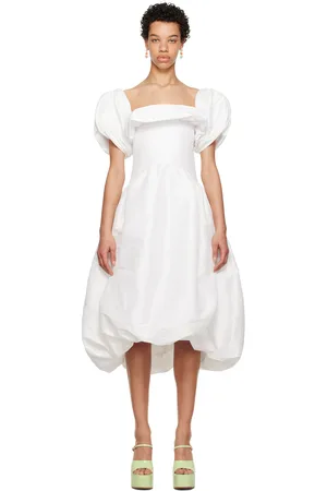 Kika Vargas Robe midi Reshma blanche exclusive à SSENSE