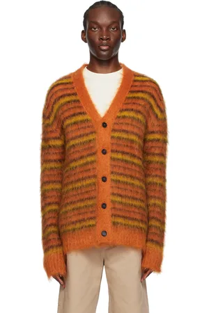 Marni Cardigan orange à rayures