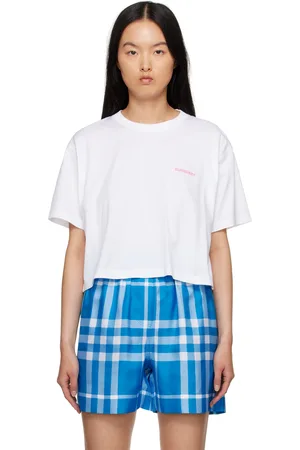Burberry T-shirt blanc à emblème feuille de chêne