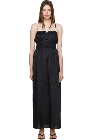 Frame Robe longue noire à ornement câblé