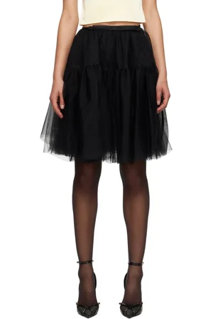Shushu/Tong Jupe midi semi-transparente noire