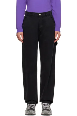 AWAKE NY Pantalon noir à effet délavé