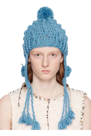 Anna Sui Bonnet bleu à appliqués graphiques