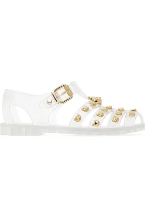 Moschino Sandales Jelly transparentes à clous à ourson