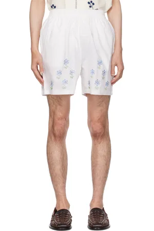 HARAGO Short blanc à images florales