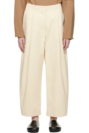 STUDIO NICHOLSON Pantalon Dordoni blanc cassé