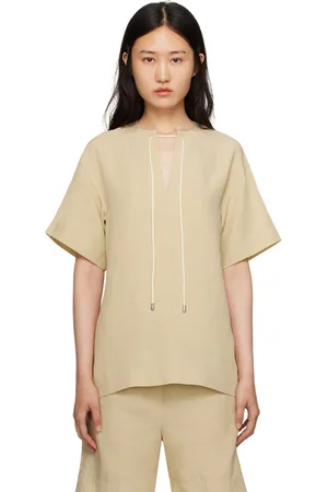 Totême Chemisier beige à cordon coulissant