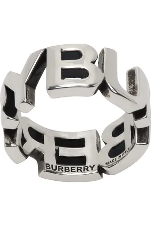 Burberry Bague argentée à logo