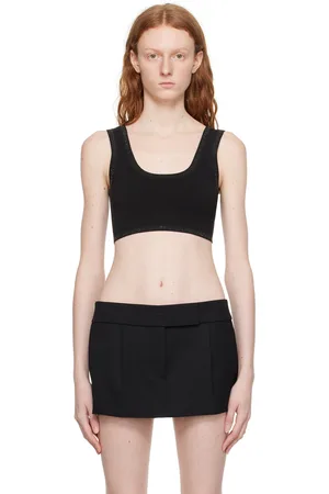 Alexander Wang Camisole noire à ornements en verre taillé