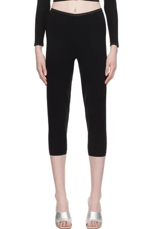 Alexander Wang Legging noir à ornements en verre taillé