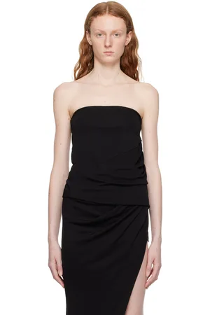 Helmut Lang Haut tube noir à garniture élastique
