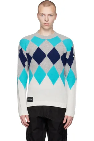 Moncler Pull bleu et gris - 7 Moncler FRGMT Hiroshi Fujiwara