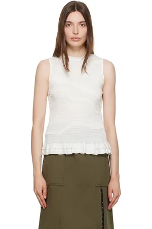 3.1 Phillip Lim Débardeur blanc à smocks