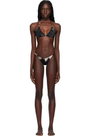 Louisa Ballou Bikini noir à anneaux