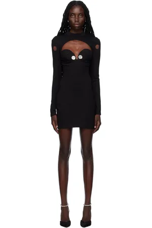 AREA Robe courte de style bustier noire