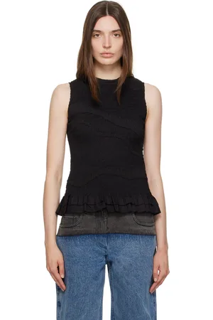3.1 Phillip Lim Débardeur noir à smocks
