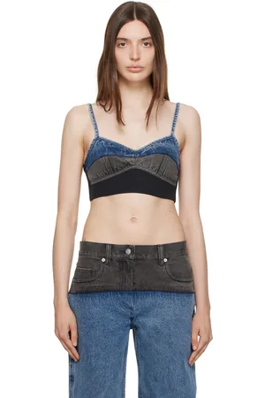 3.1 Phillip Lim Débardeur bleu et gris en denim à panneaux