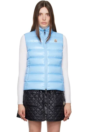 Moncler Veste Ghany bleue rembourrée en duvet