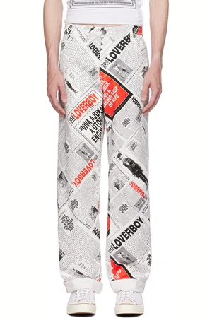 Charles Jeffrey Loverboy Jean blanc à motif graphique