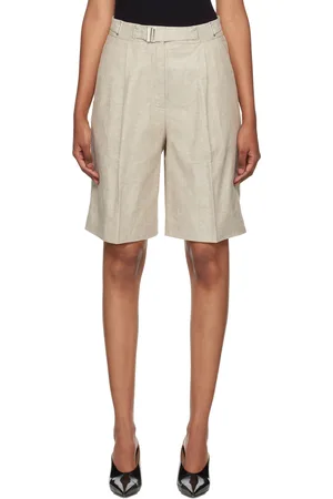 REMAIN Birger Christensen Short beige à ceinture