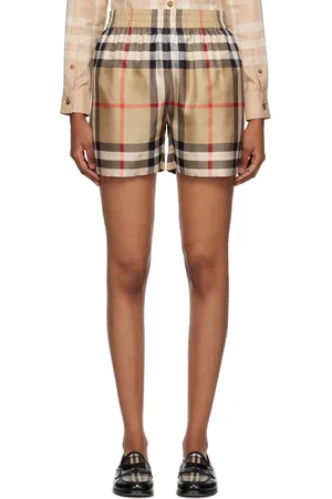 Burberry Short beige à carreaux