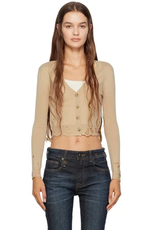 R13 Cardigan écourté brun clair