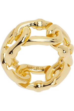 Bottega Veneta Bague dorée en chaine
