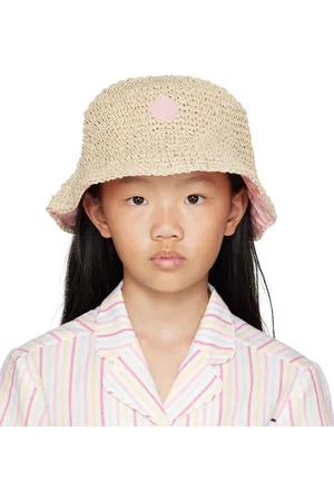 GCDS Enfant | Chapeau bob beige à écusson à logo