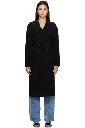 THEORY Trench noir à double boutonnage