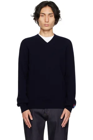 Comme des Garçons Pull bleu marine édition Invader