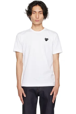Comme des Garçons T-shirt blanc à logo noir