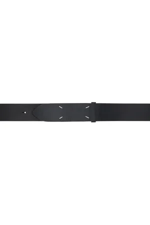 Maison Margiela Ceinture noire à ornement cousu emblématique