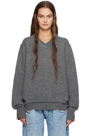 Maison Margiela Pull étagé gris