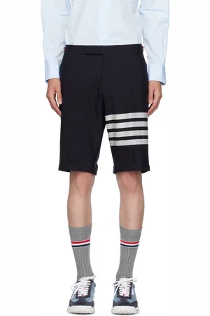 Thom Browne Short bleu marine à quatre rayures