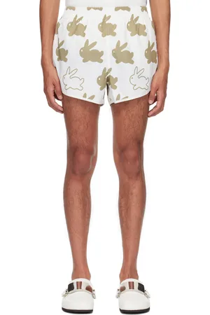 J.W.Anderson Short blanc et kaki à motif graphique
