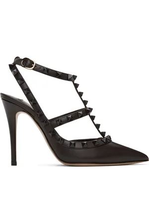 VALENTINO GARAVANI Escarpins bruns à clous Rockstud