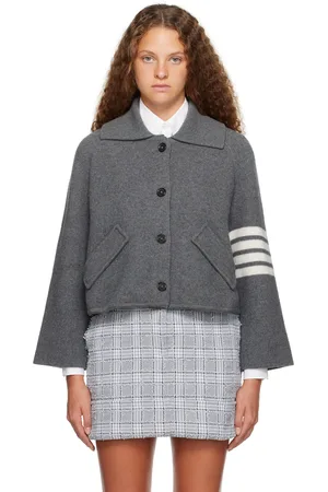 Thom Browne Blouson gris à quatre rayures