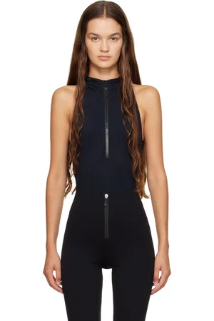 Alaïa Justaucorps noir à capuche
