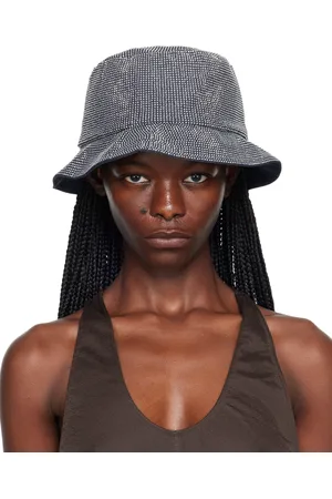 J.W.Anderson Chapeau bob bleu marine à clous en verre taillé