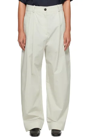 STUDIO NICHOLSON Pantalon Acuna blanc cassé