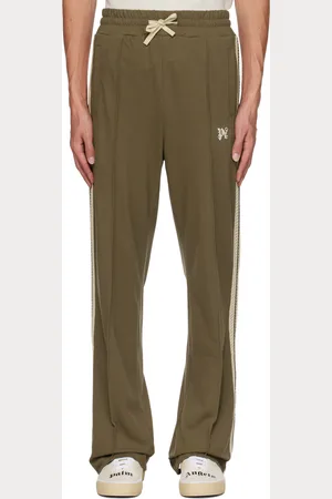 Palm Angels Pantalon de survêtement taupe à monogramme