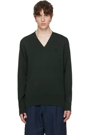 Fred Perry Pull vert à col en V