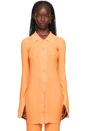 REMAIN Birger Christensen Cardigan orange à boutons
