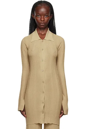 REMAIN Birger Christensen Cardigan beige à boutons